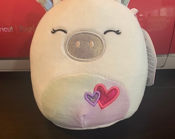 Personalized Plush - 5” Sofia the Unicorn Squishmallow - Valentines Collection
