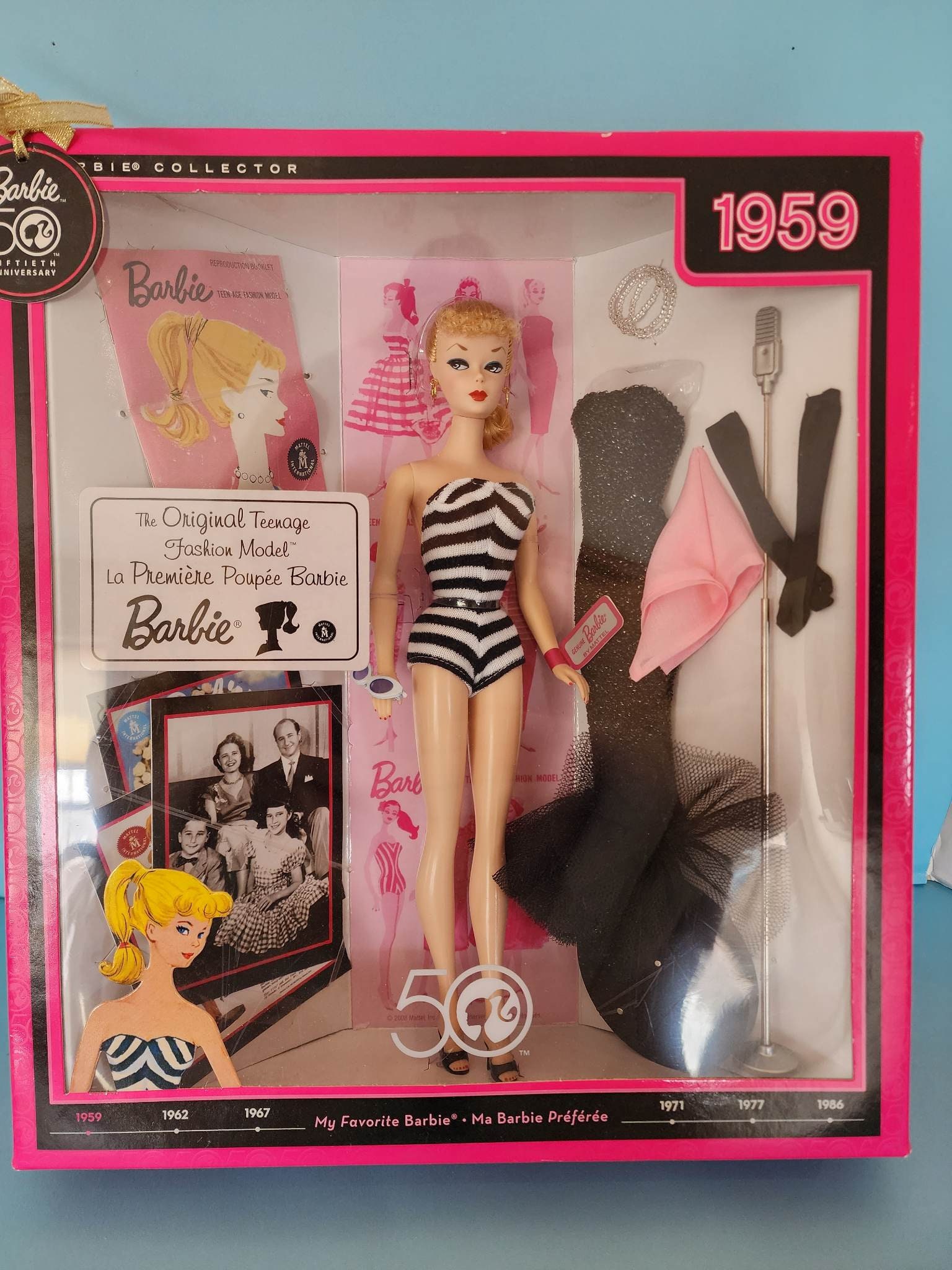 2008 Barbie 50TH Anniversary 1959 Reproduction Doll Mint in - Etsy