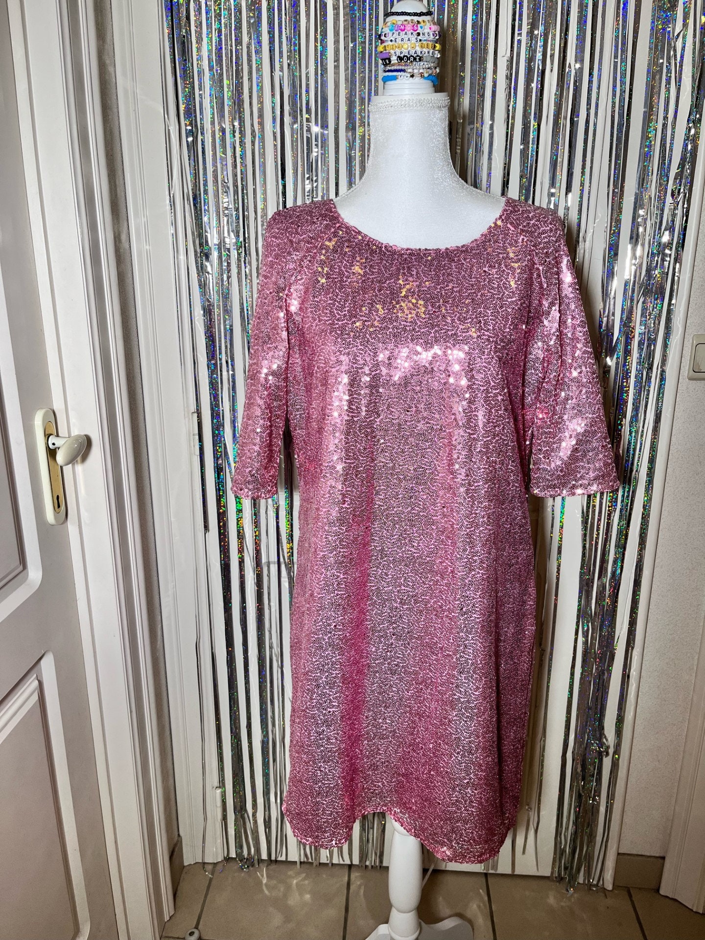 anti hero t shirt dress Taylor Swift in Blue Sequins