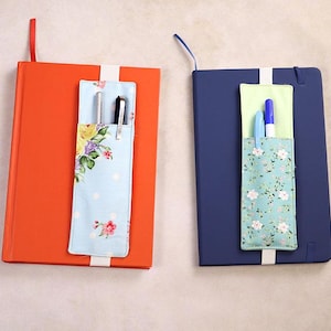Pen or Pencil Holder Bookmark sewing pattern and tutorial, Back To School Sewing Project - Notebook, Journal, Planner, Binder | VIDEO + PDF
