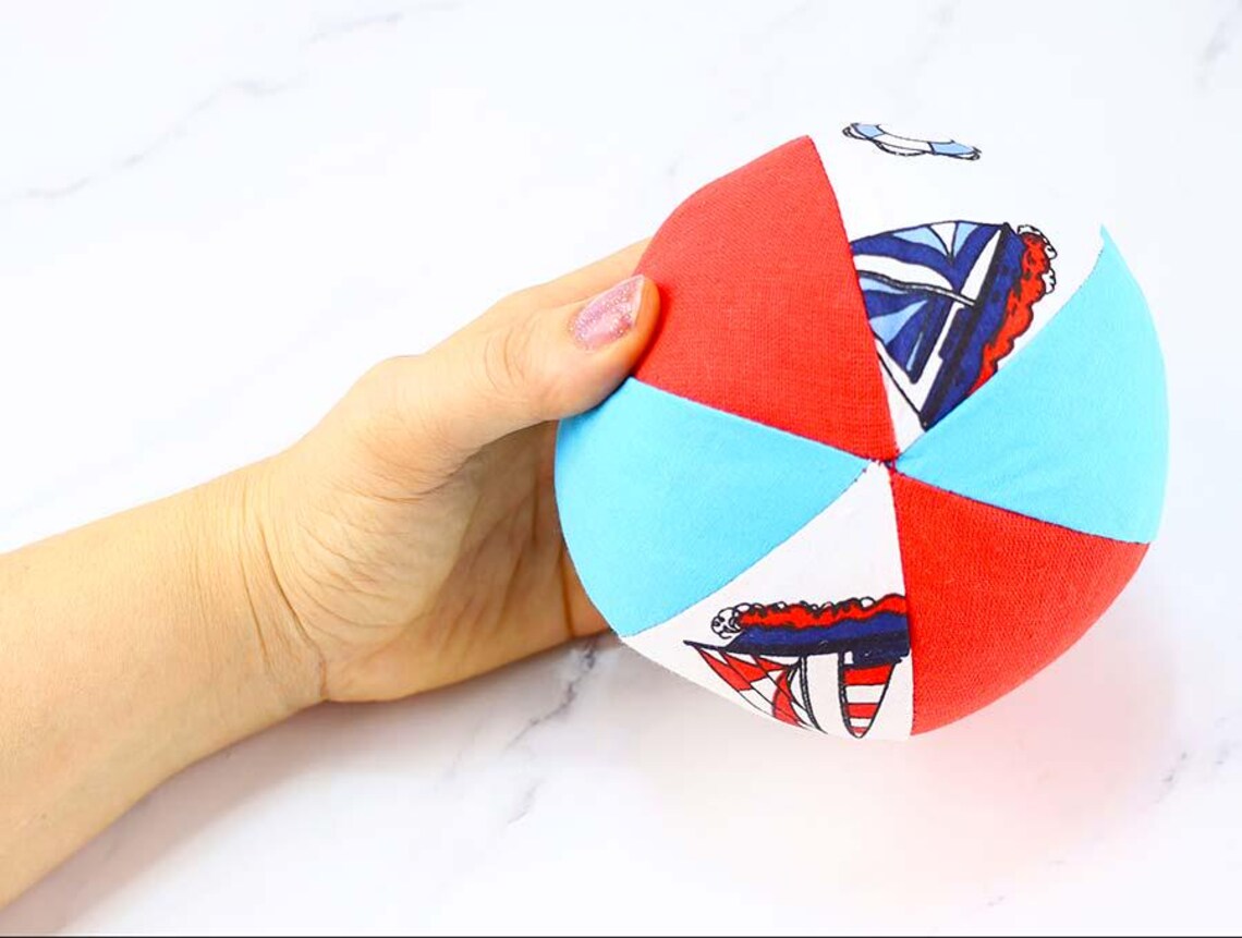 Ball Sewing Pattern and Tutorial, 4" / 10cm Sphere or Ball Pattern ...