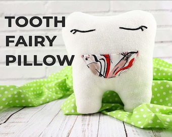 ToothfaIry pillow sewing pattern and tutorial, Tooth fairy pillow pattern, Easy tooth cushion pattern | VIDEO + PDF | Instant Download