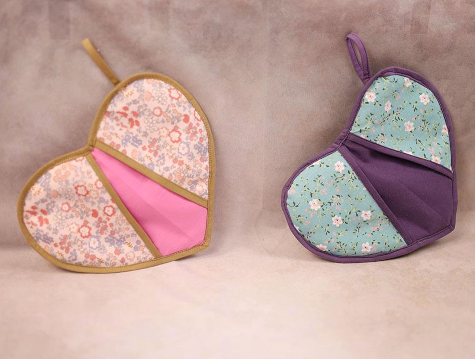 Heart Pot Holder PDF Sewing Pattern + Tutorial, Heart Hot Pad, Oven ...