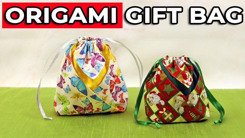 Molde e tutorial para sacola de presente de origami, Molde para