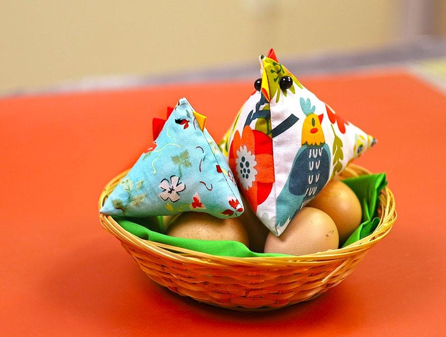 Chicken Sewing Pattern and Tutorial, 2 SIZES | Easter Sewing Pattern ...