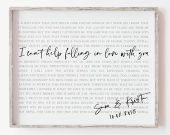 Framed Song Lyrics Etsy
