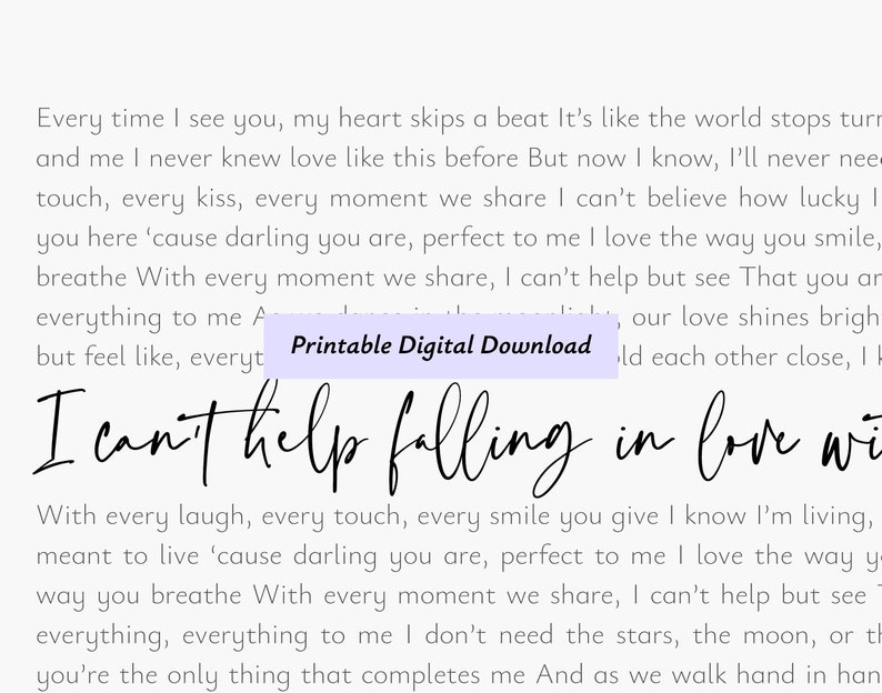 Personalized song lyrics wall art gift for husband, Gifts for him, Custom gifts for her, Art for wife, First dance song lyrics print image 7