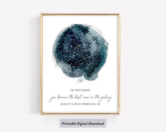 New mom, Personalized Star Map, Custom Mothers day gift from daughter, from son, from for mother, from children, from kids