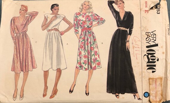 Vintage Very Easy Vogue Ladies Dress Pattern - Etsy