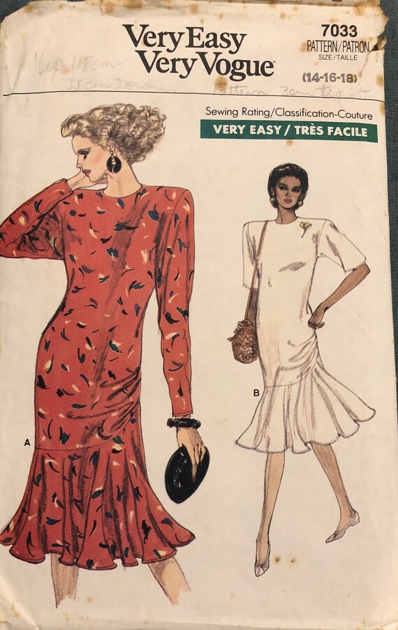 Vintage Very Easy Very Vogue Ladies Dress pattern Vintage Very Easy Very Vogue Ladies Dress pattern