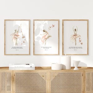 Psalm 30:11 Sorg till dans Skriftställe Utskrivbar Väggkonst, Barnrumsbibelvers Nedladdning, Set med 3 Barnrumstavlor, 8x10, 11x14, 16x20, A4