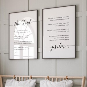 Psalm 121 Bible Verse Wall Art, et of 2 Scripture Digital Print, Printable Wall Art, Bible Verse Digital Print, Christian Wall Decor