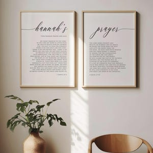 1 Samuel 2:1-10 Hannah's Prayer Bible Verse Wall Art, Printable Wall Art, Large Scripture Downloadable Print, Christian Gift for Women Bild 1