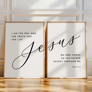 John 14:6 I Am the Way Bible Verse Wall Art, Scripture Printables ...