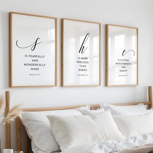 Salmo 139:14 - Arte de pared con versículos bíblicos para guardería, juego de 3 impresiones con versículos bíblicos para descargar, imprimibles, 8x10, 11x14, 16x20, A3, A4
