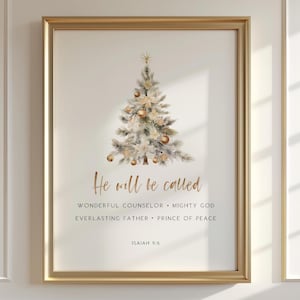 Arte de parede para impressão de Natal Isaías 9:6, impressão digital de cartão de Natal, download de impressão de escritura de Natal, 4x6, 5x7, 8x10, 11x14, A3, A4