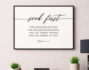Matthew 6 33 Etsy