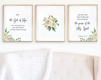 Printable Romans 15 :13 Christian Wall Art Scripture With - Etsy