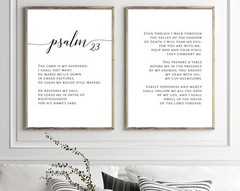 Psalm 23 Wall Art Etsy