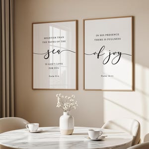 Psalm 16:11 Fullness of Joy Bible Verse Wall Art, Set of 2 Scripture Print Download, Printable Wall Art, Scripture Poster, 16x20, 20x30, A2