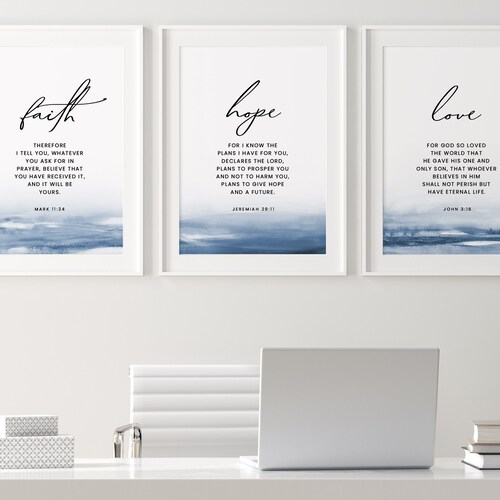 Colossians 3:2-4 Set of 3 Bible Verse Printable Wall Art - Etsy