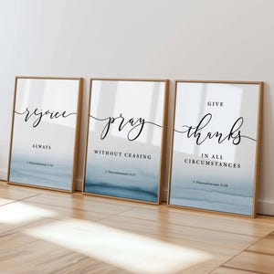 1 Thessalonians 5:16-18 Rejoice Pray Scripture Wall Art, Bible Verse Printable Wall Art, Scripture Digital Print, 11x14, 16x20, 18x24, A2