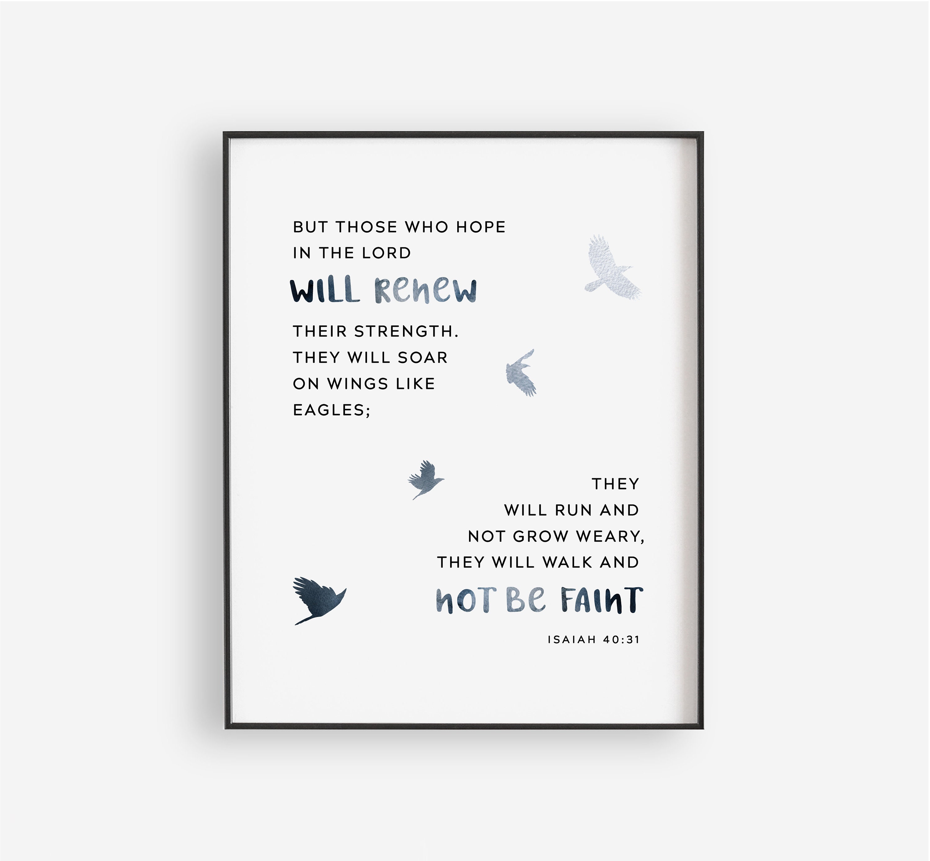 Isaiah 4031 NIV Soar on Wings Like Eagles Bible Verse Etsy