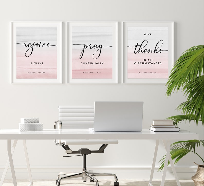 1 Thessalonians 5:18 Give Thanks Bible Verse Wall Art | Etsy
