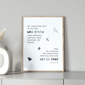 Isaiah 40:31 NIV Soar On Wings Like Eagles Bible Verse Printable Wall Art, Christian Art Digital Download, Scripture Art, 8x10, 11x14, 16x20
