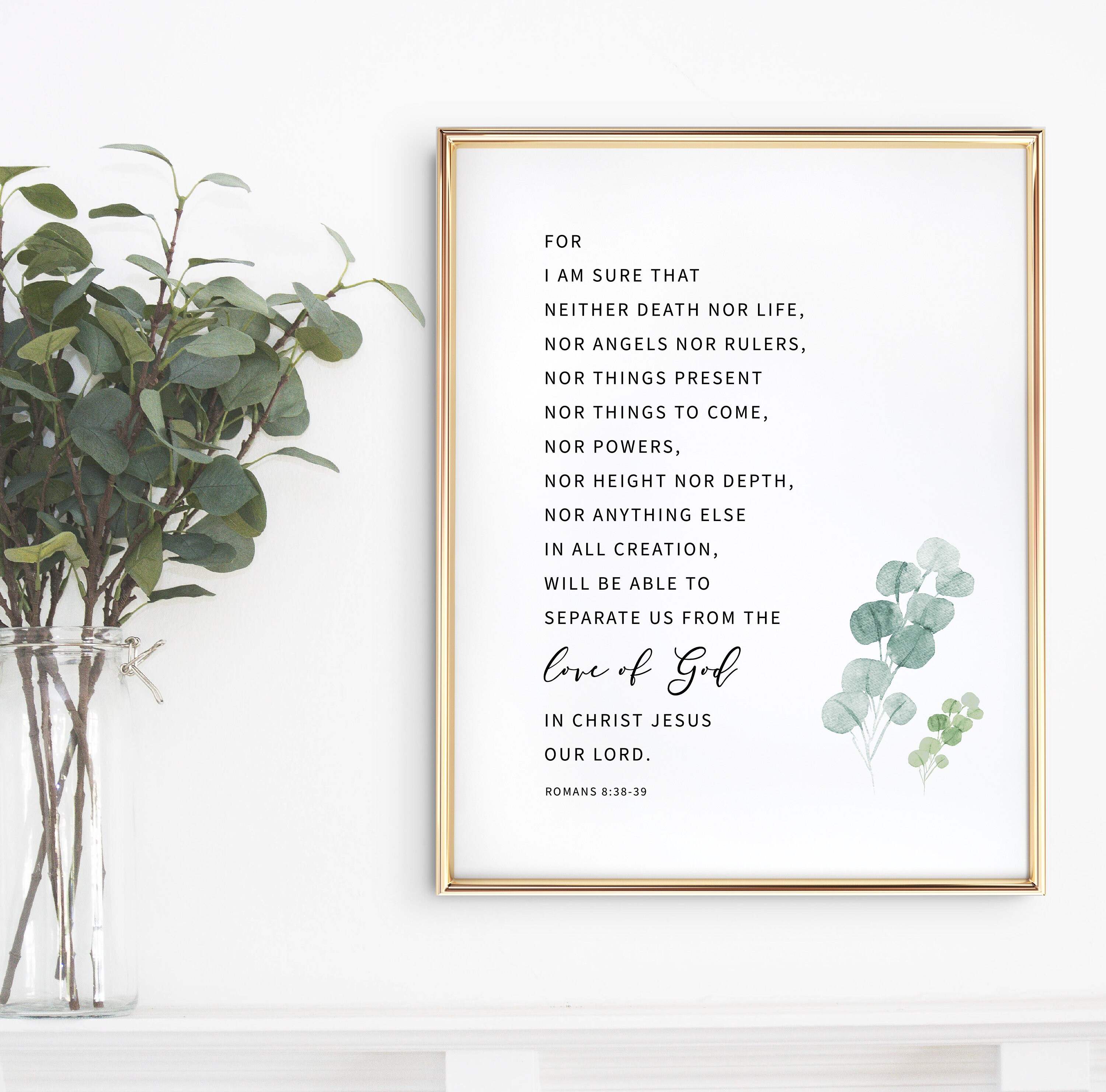 Romans 8:38-39 Bible Verse Printable Wall Art Bible Verse - Etsy