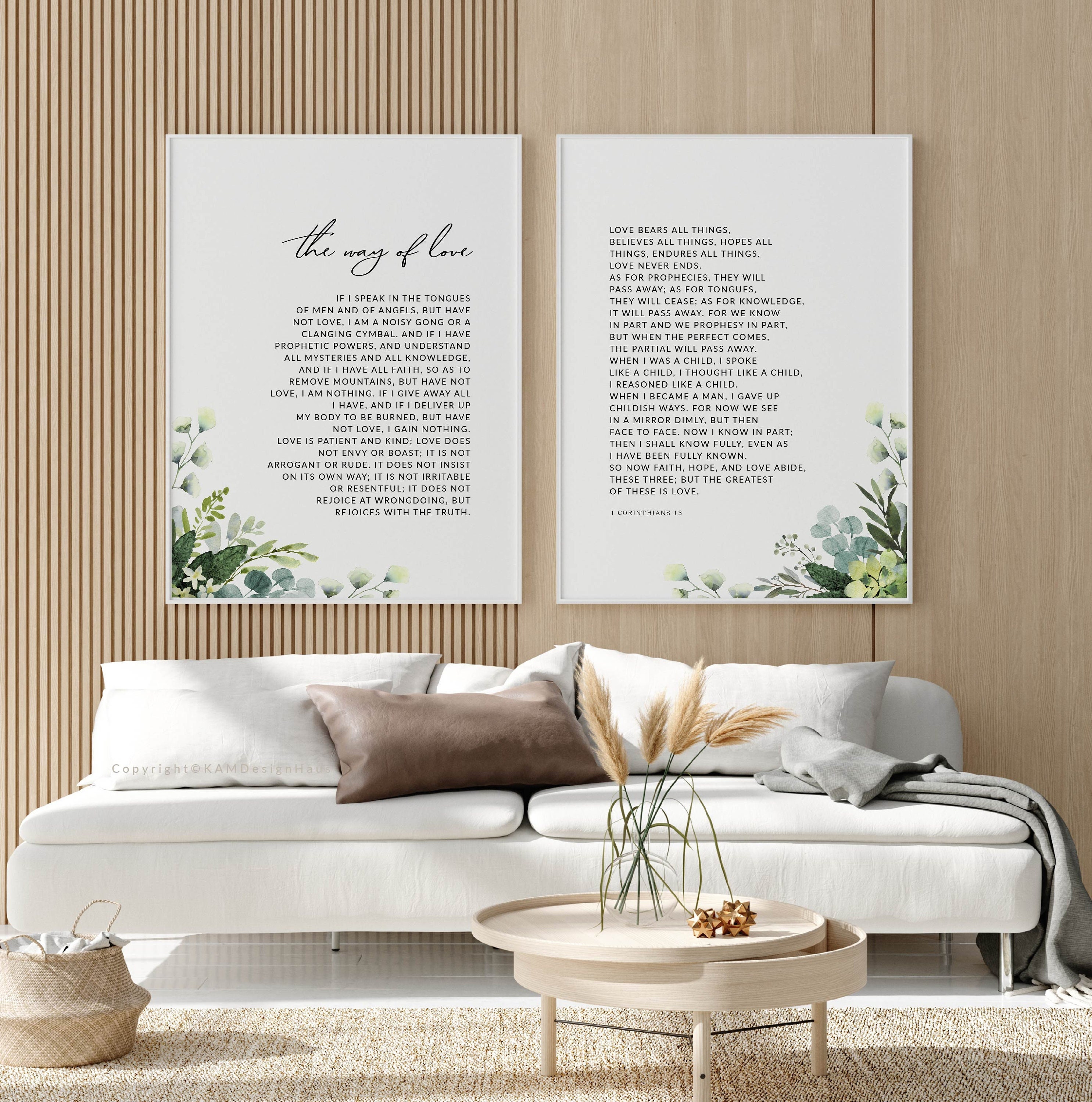 1 Corinthians 13 ESV Bible Verse Printable Wall Art Set of 2 | Etsy Ireland