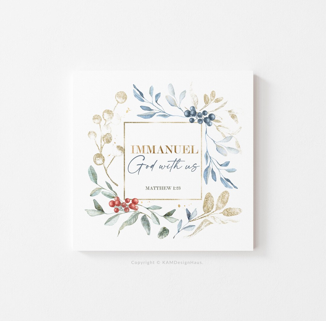 Immanuel God With Us Christmas Printables Bible Verse - Etsy