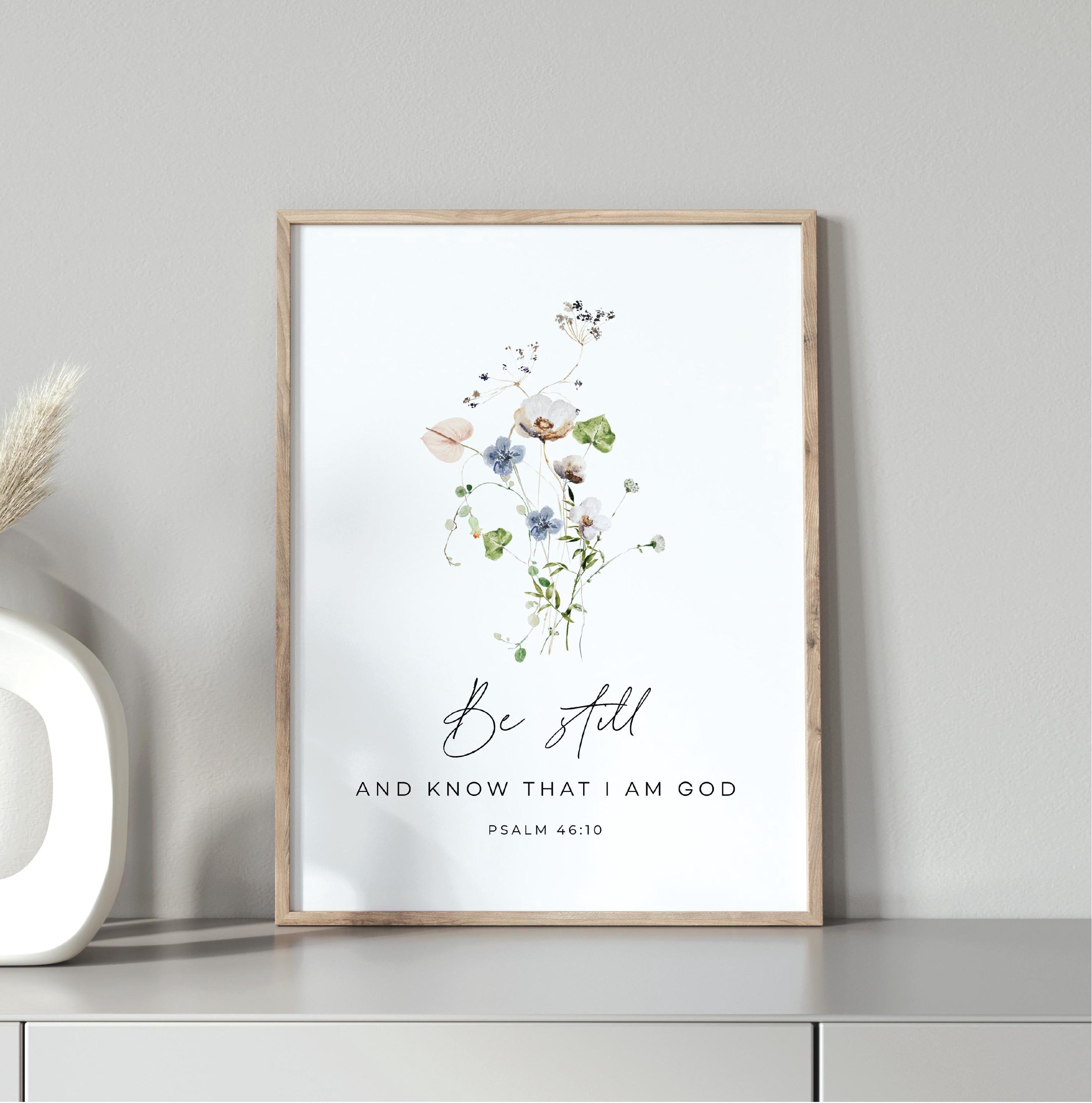 Psalm 46:10 Scripture Wall Art, Printable Wall Art, Bible Verse Digital ...