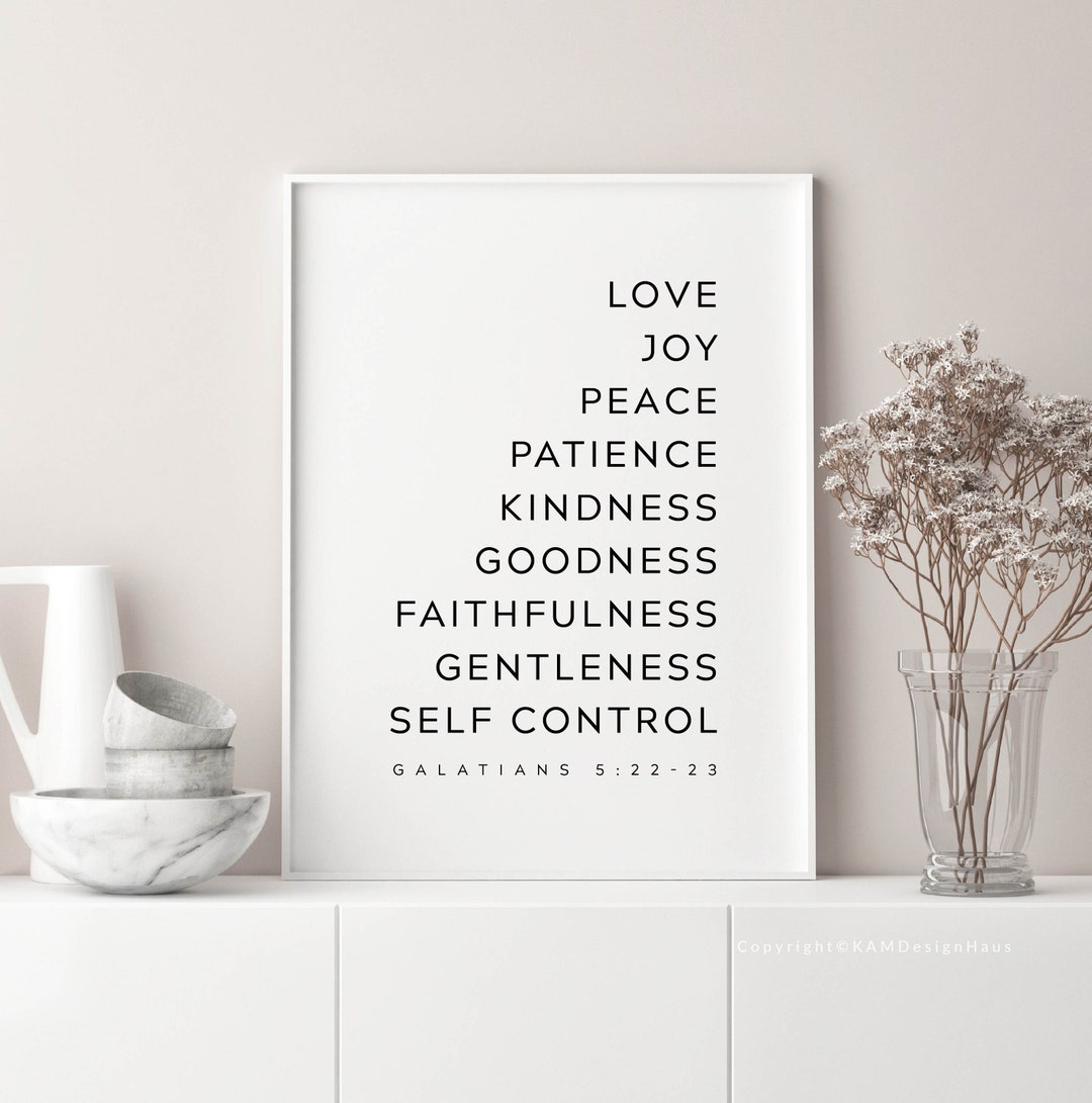 Galatians 52223 Bible Verse Printable Wall Art Fruit of the Etsy