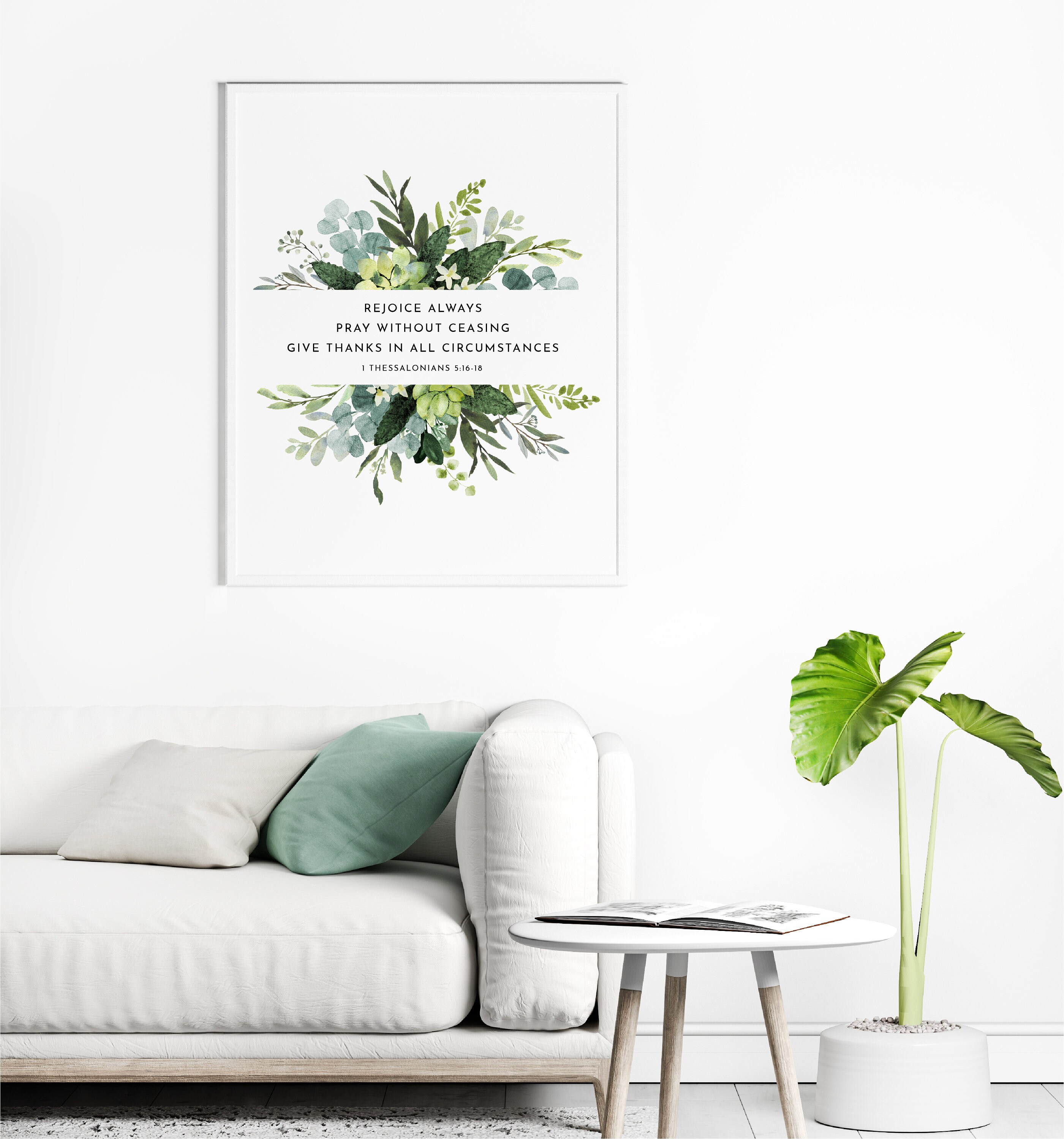 1 Thessalonians 5 16 18 Rejoice Always Bible Verse Printable Etsy