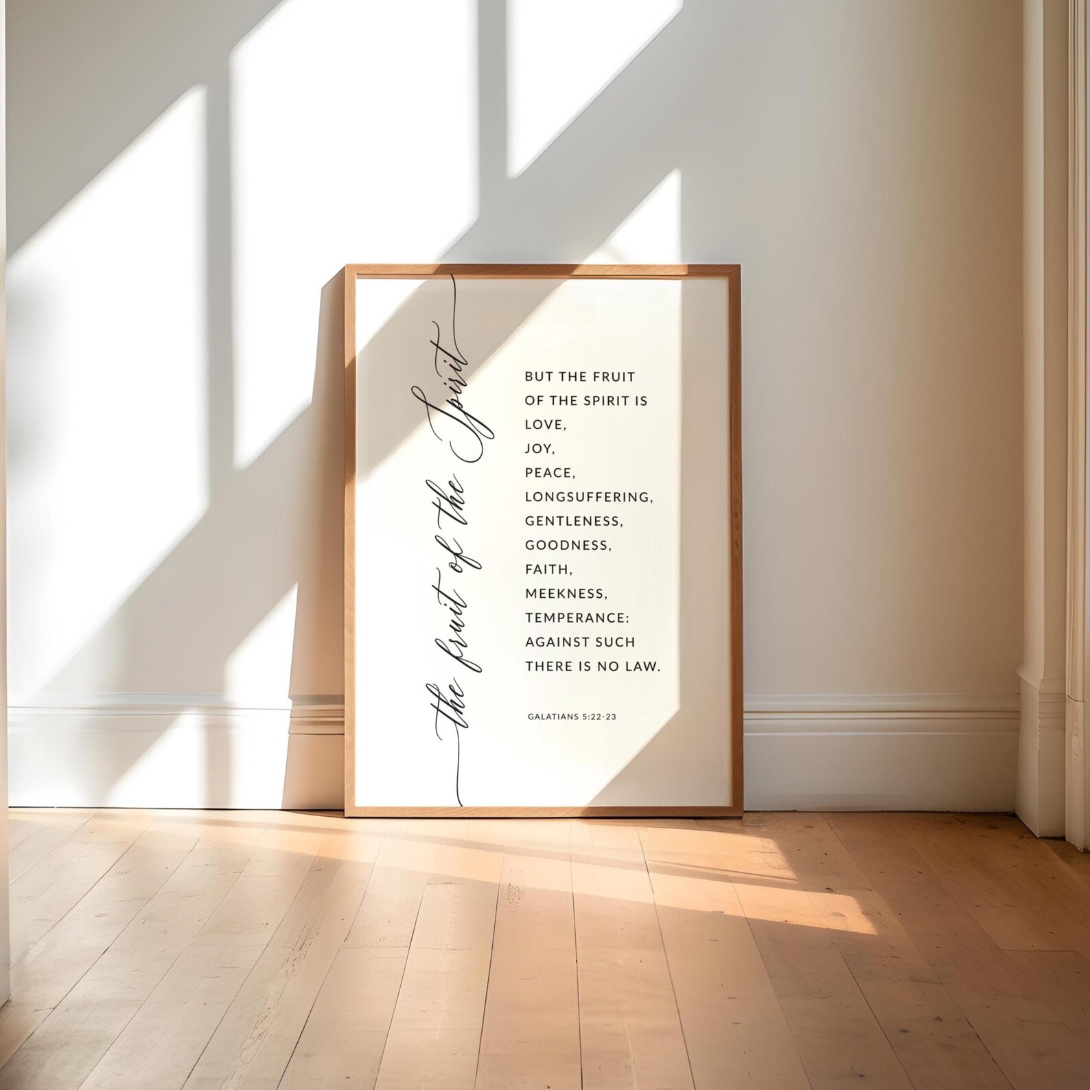 The Fruit of the Spirit KJV, Galatians 5:22-23 Bible Verse Wall Art ...