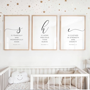 Psalm 139:14, Hon är underbart skapad, utskrivbara bibelverser, utskrivbar väggkonst, digital nedladdning av bibelverser, 8x10, 11x14, 16x20, A3