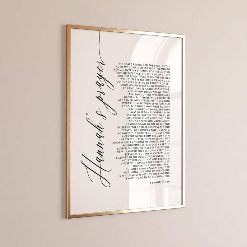 Hannah's Prayer 1 Samuel 2 Bible Verse Wall Art, Printable Wall Art, Modern Scripture Print Download, Christian Gift, 8x10, 11x14, 16x20, A3 image 7