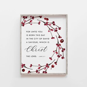 Set of 10 Christmas Scripture Printables, Christmas Downloadable Prints ...
