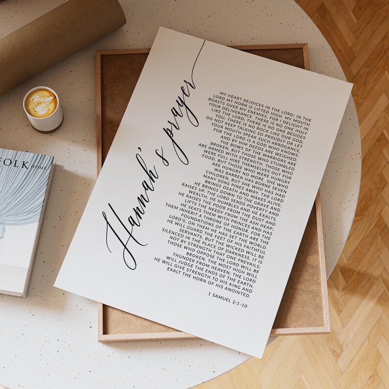 Hannah's Prayer 1 Samuel 2 Bible Verse Wall Art, Printable Wall Art, Modern Scripture Print Download, Christian Gift, 8x10, 11x14, 16x20, A3 image 4