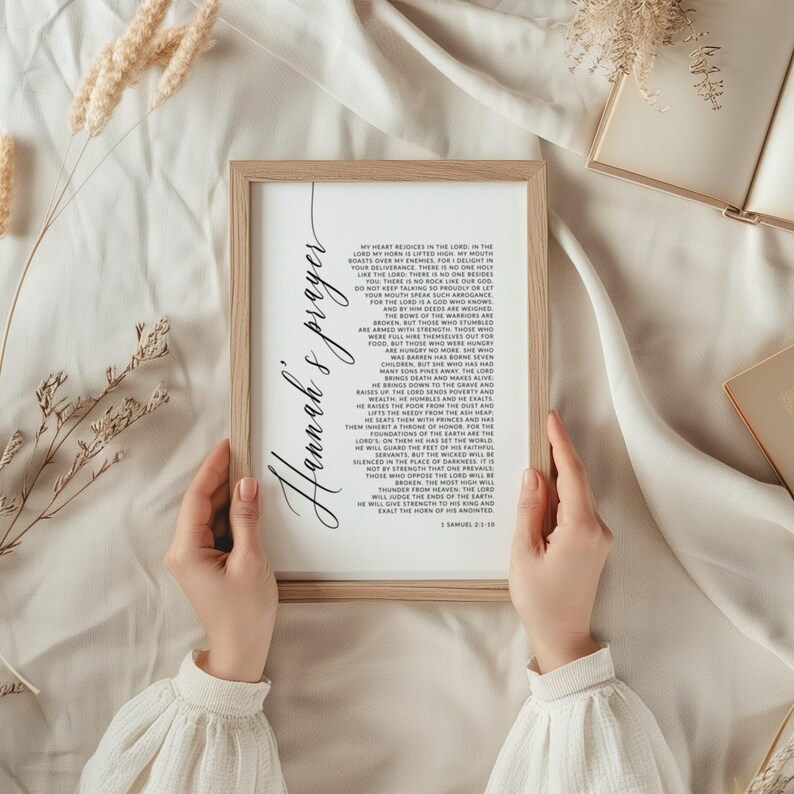 Hannah's Prayer 1 Samuel 2 Bible Verse Wall Art, Printable Wall Art, Modern Scripture Print Download, Christian Gift, 8x10, 11x14, 16x20, A3 image 3