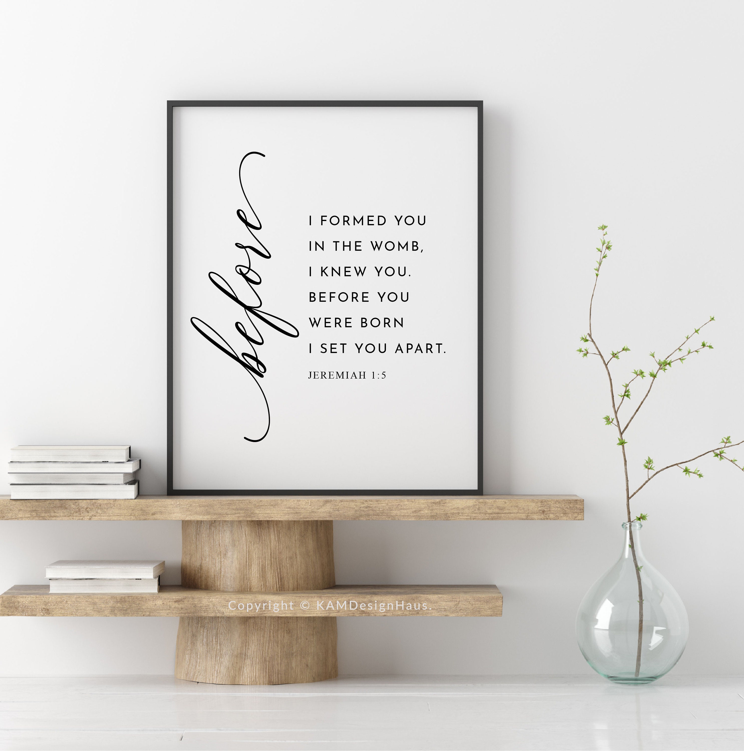 Jeremiah 15 Bible verse wall art Printable Gift kids bedroom decor