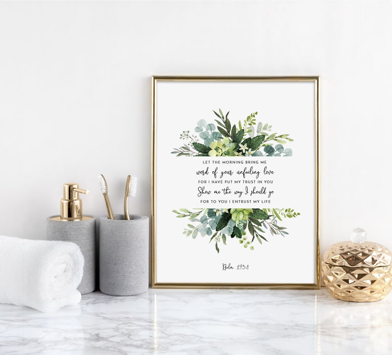 Psalm 143:8 Show Me the Way Bible Verse Wall Art Printable - Etsy