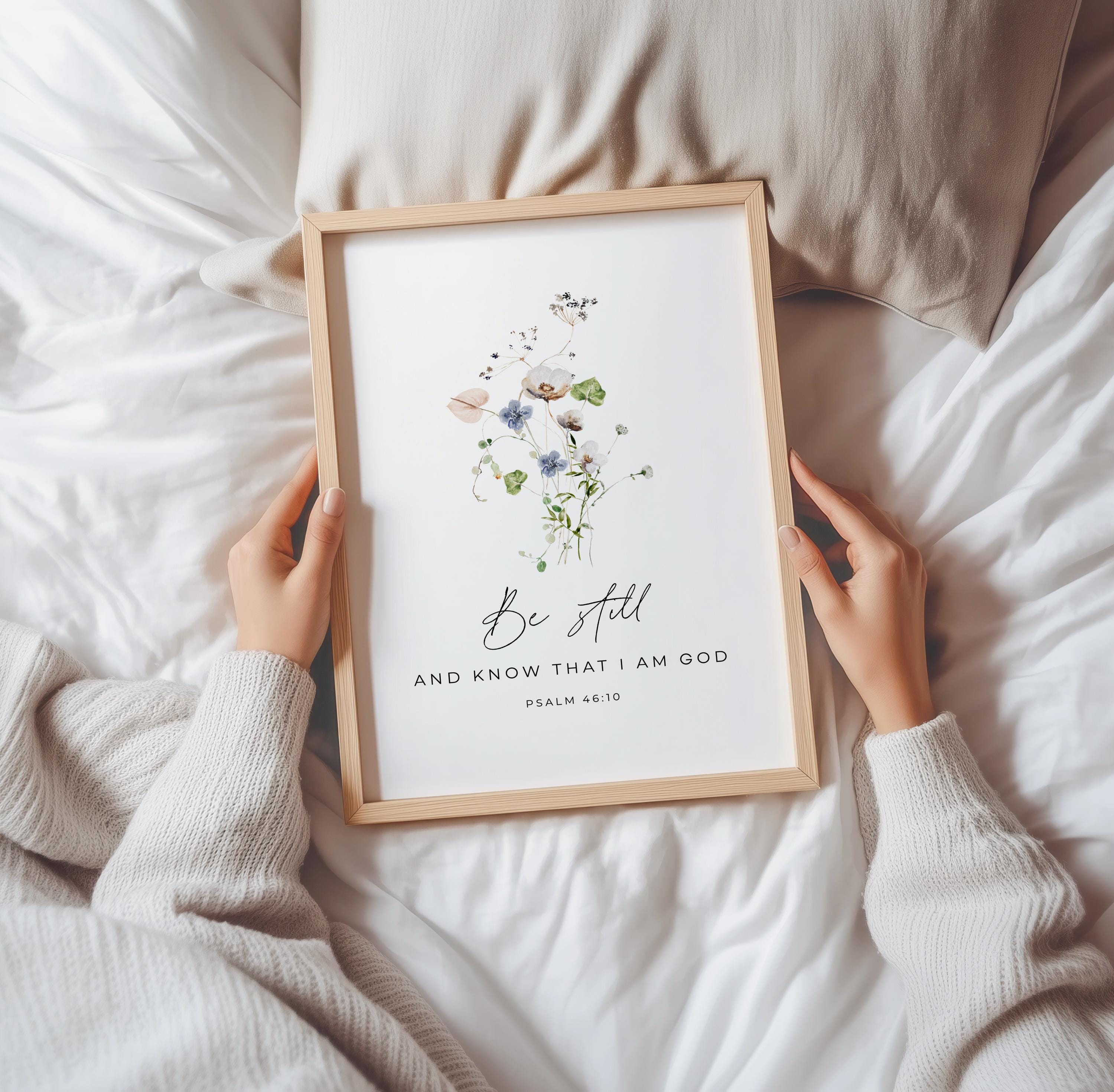 Psalm 46:10 Scripture Wall Art, Printable Wall Art, Bible Verse Digital ...