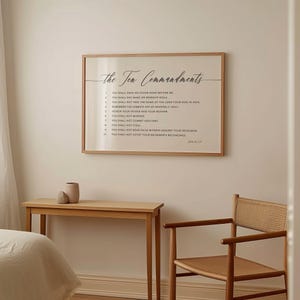The Ten Commandments, Bible Verse Printable Wall Art, Scripture Poster Download, Christin Wall Decor, 11x14, 16x20, 18x24, 24x36, A3, A2, A1