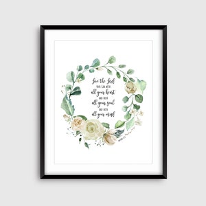 Matthew 22:37 Love the Lord Bible Verse Wall Art Printable - Etsy