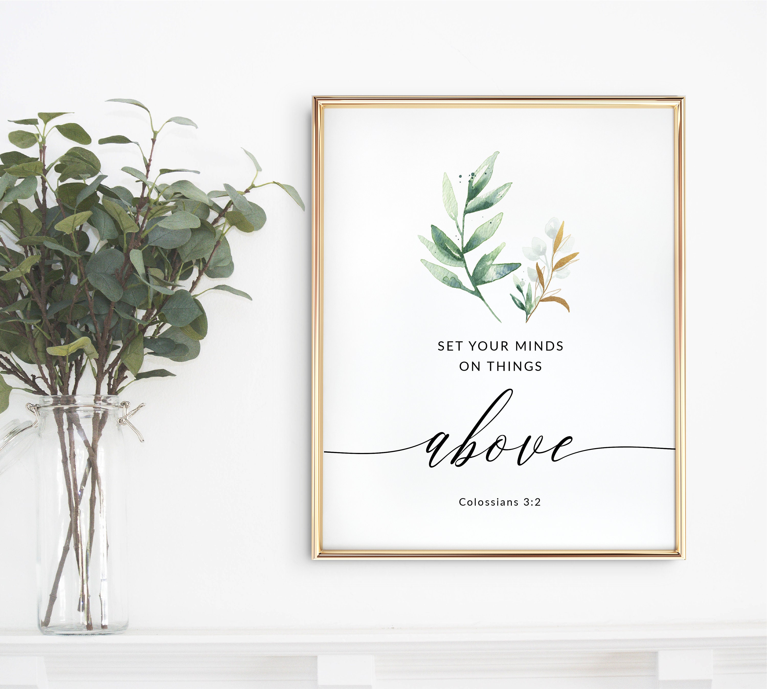 Colossians 3:2 Bible Verse Printable Wall Art Bible Verse | Etsy