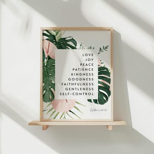 Galatians 5:22-23 The Fruit of the Spirit, Bible Verse Print Download, Printable Wall Art, Scripture Wall Art, 5x7, 8x10, 11x14, 16x20, A3
