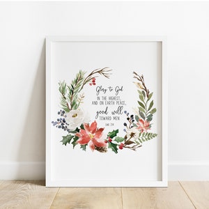 Set of 10 Christmas Scripture Printables, Christmas Downloadable Prints ...