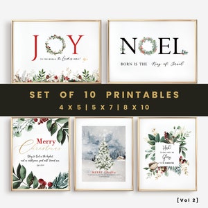 Set of 10 Christmas Bible Verse Printables, Winter Scripture Downloadable Prints, Christmas Bible Verse Bundle, Christmas Gift, 8x10, 5x7